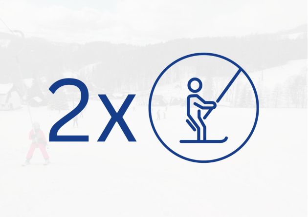 2x dětský lyžařský vlek